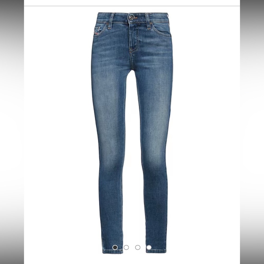 DIESEL Slandy Medium Blue Super Slim Skinny Regular Waist Jeans W27, L32 084NM